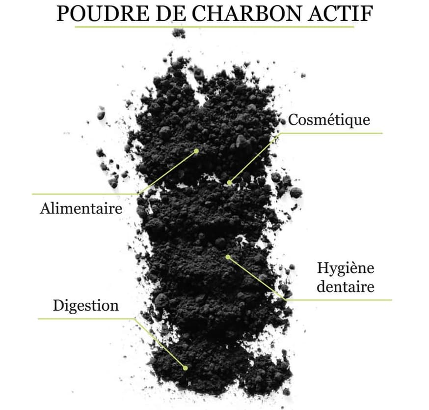 Charbon actif végétal français en poudre bio : achetez bio en ligne